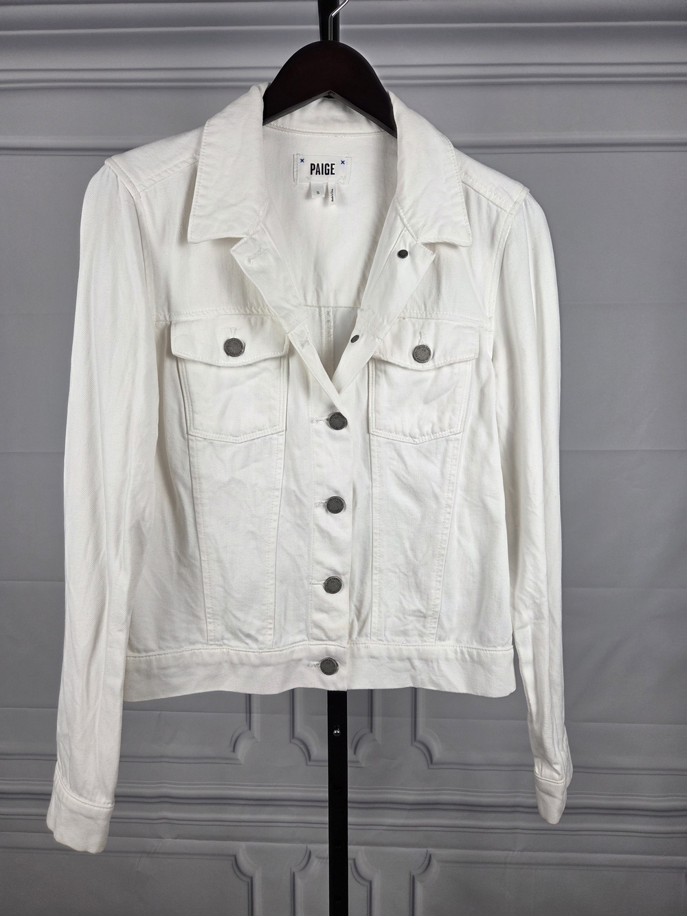 PAIGE White Women’s Jean Jacket - Clean White Cotton Blend